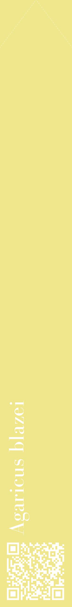 Étiquette de : Agaricus blazei - format c - style blanche20_simplebod avec qrcode et comestibilité