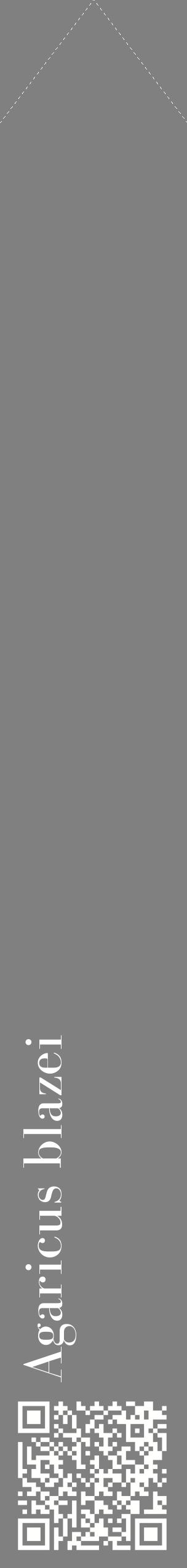 Étiquette de : Agaricus blazei - format c - style blanche57_simplebod avec qrcode et comestibilité