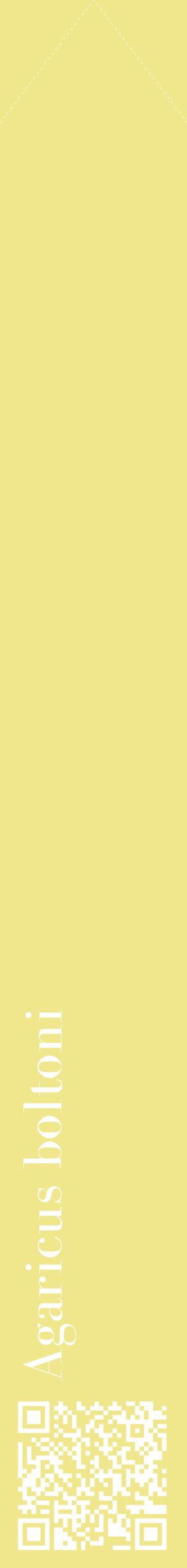 Étiquette de : Agaricus boltoni - format c - style blanche20_simplebod avec qrcode et comestibilité