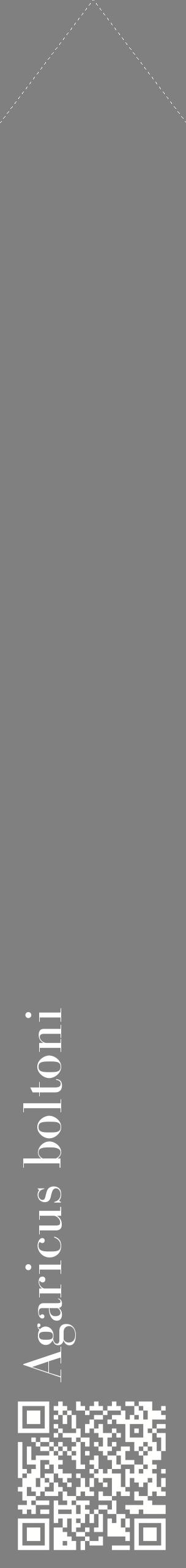 Étiquette de : Agaricus boltoni - format c - style blanche57_simplebod avec qrcode et comestibilité