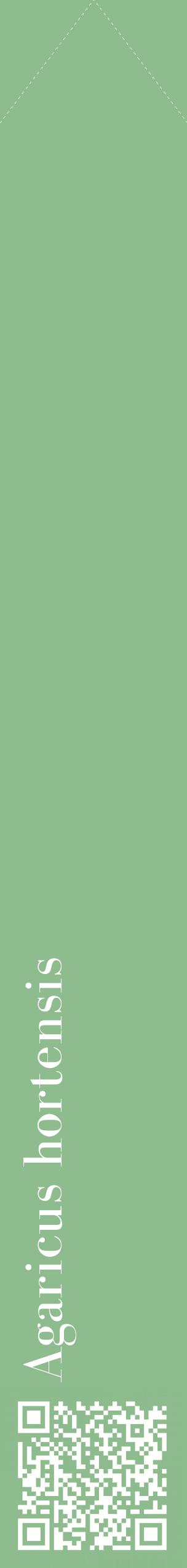 Étiquette de : Agaricus hortensis - format c - style blanche13_simplebod avec qrcode et comestibilité