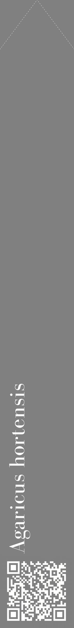 Étiquette de : Agaricus hortensis - format c - style blanche57_simplebod avec qrcode et comestibilité
