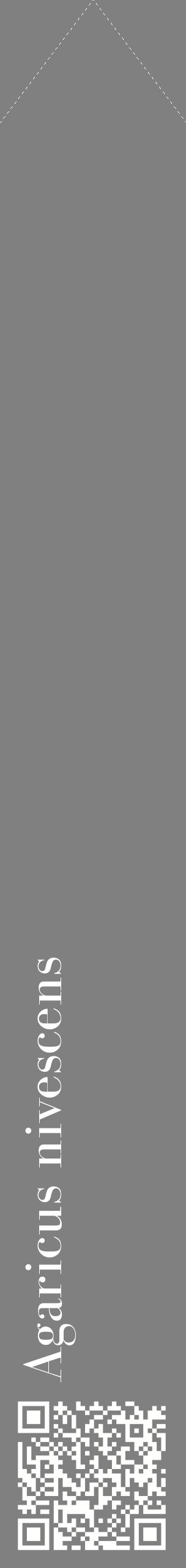 Étiquette de : Agaricus nivescens - format c - style blanche57_simplebod avec qrcode et comestibilité