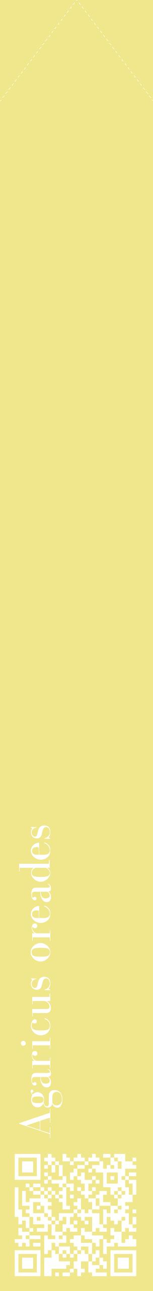 Étiquette de : Agaricus oreades - format c - style blanche20_simplebod avec qrcode et comestibilité