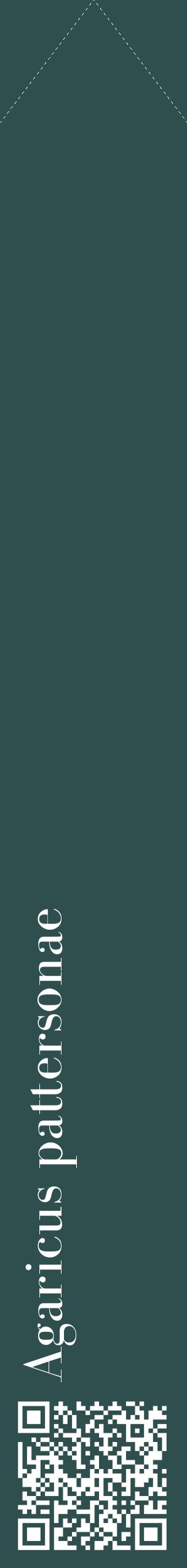 Étiquette de : Agaricus pattersonae - format c - style blanche58_simplebod avec qrcode et comestibilité