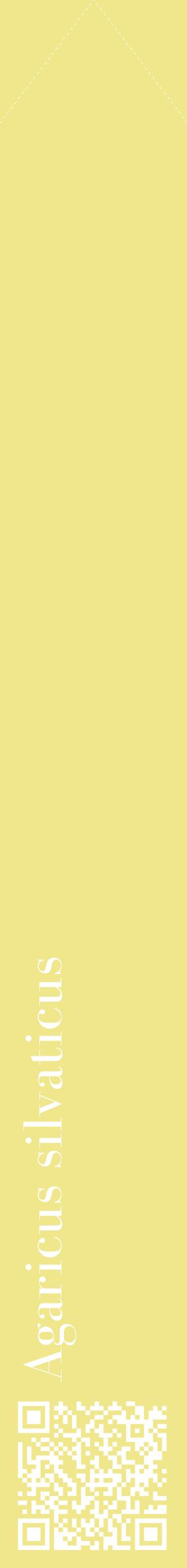 Étiquette de : Agaricus silvaticus - format c - style blanche20_simplebod avec qrcode et comestibilité