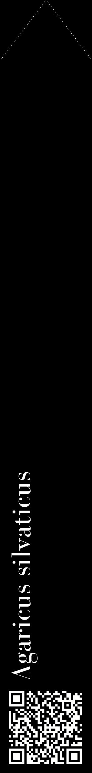 Étiquette de : Agaricus silvaticus - format c - style blanche59_simplebod avec qrcode et comestibilité