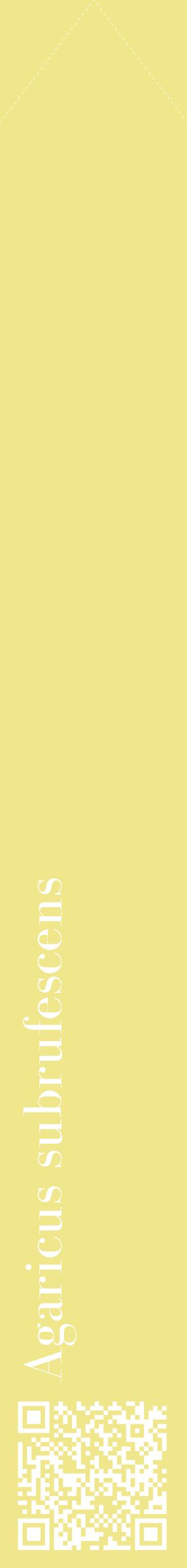 Étiquette de : Agaricus subrufescens - format c - style blanche20_simplebod avec qrcode et comestibilité