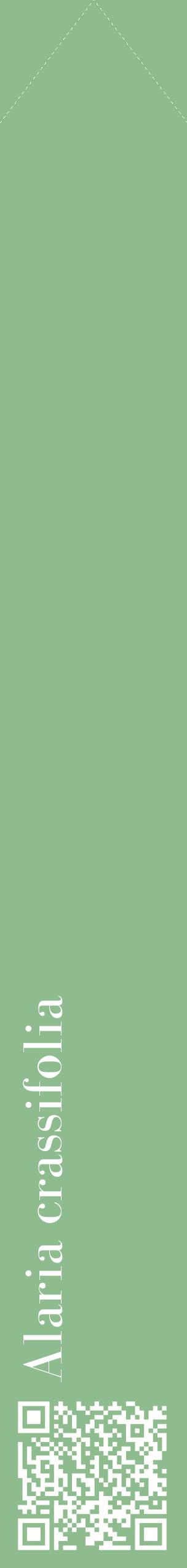 Étiquette de : Alaria crassifolia - format c - style blanche13_simplebod avec qrcode et comestibilité