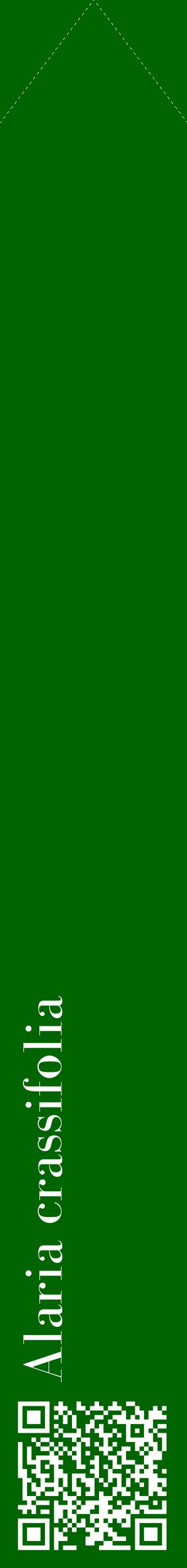 Étiquette de : Alaria crassifolia - format c - style blanche8_simplebod avec qrcode et comestibilité