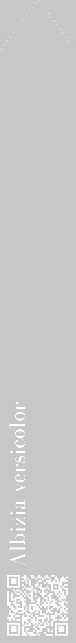 Étiquette de : Albizia versicolor - format c - style blanche15_simple_simplebod avec qrcode et comestibilité - position verticale