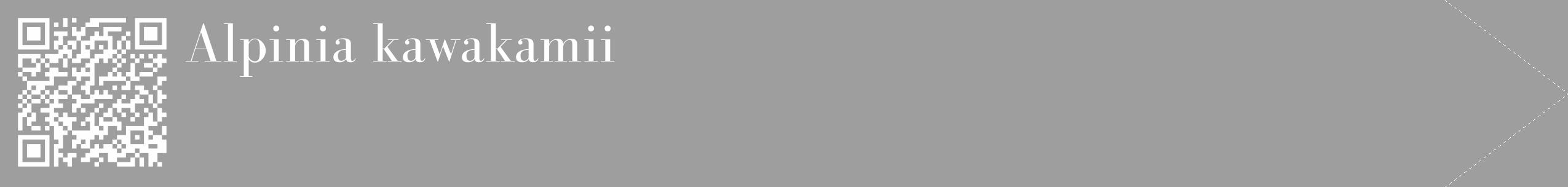 Étiquette de : Alpinia kawakamii - format c - style blanche23_simple_simplebod avec qrcode et comestibilité