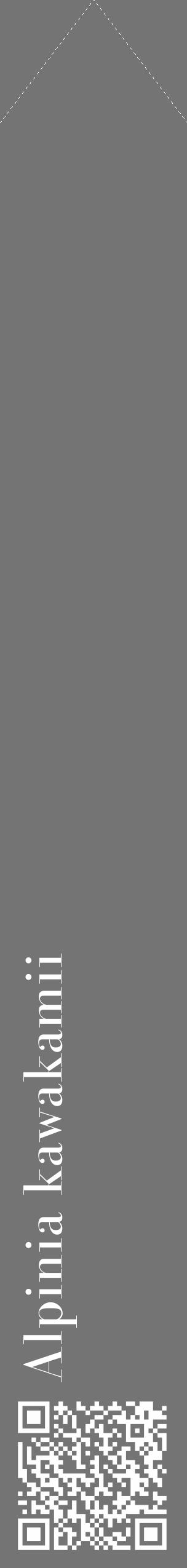 Étiquette de : Alpinia kawakamii - format c - style blanche26_simple_simplebod avec qrcode et comestibilité - position verticale