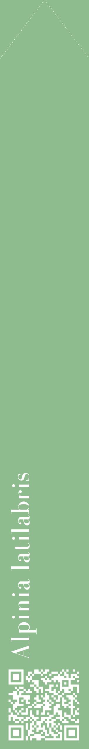 Étiquette de : Alpinia latilabris - format c - style blanche13_simplebod avec qrcode et comestibilité
