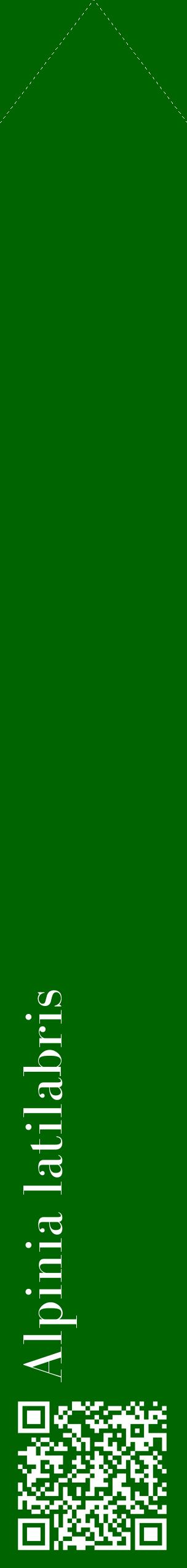 Étiquette de : Alpinia latilabris - format c - style blanche8_simplebod avec qrcode et comestibilité