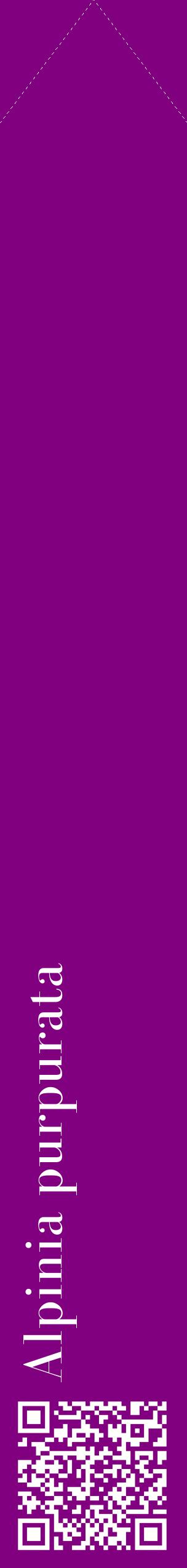 Étiquette de : Alpinia purpurata - format c - style blanche46_simplebod avec qrcode et comestibilité