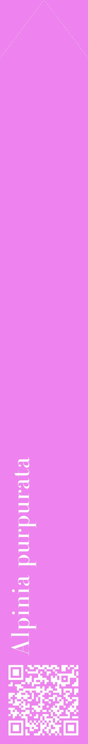 Étiquette de : Alpinia purpurata - format c - style blanche53_simplebod avec qrcode et comestibilité