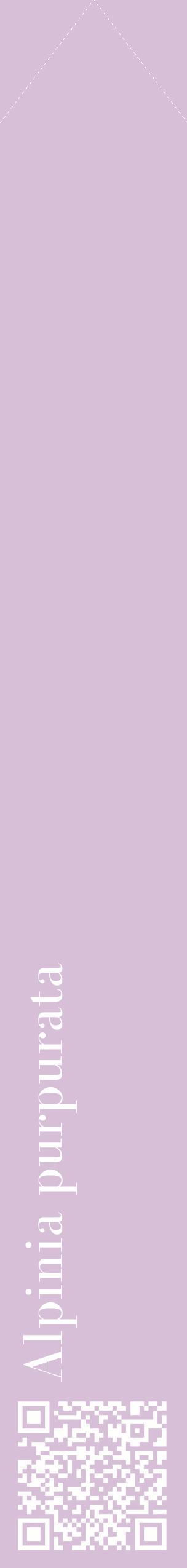 Étiquette de : Alpinia purpurata - format c - style blanche54_simplebod avec qrcode et comestibilité