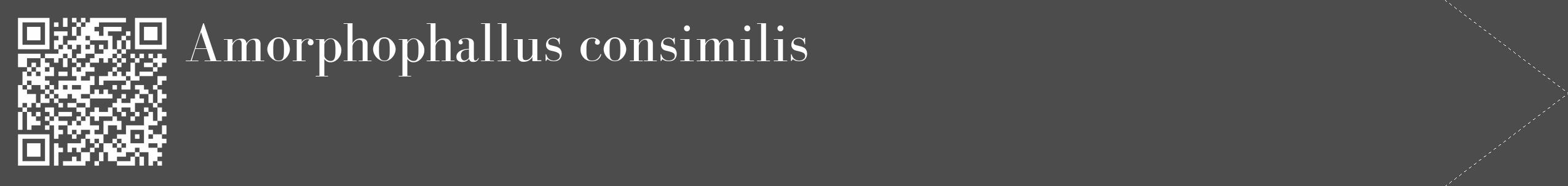 Étiquette de : Amorphophallus consimilis - format c - style blanche27_simple_simplebod avec qrcode et comestibilité