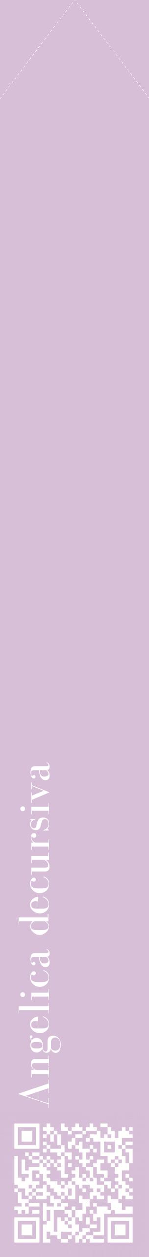 Étiquette de : Angelica decursiva - format c - style blanche54_simplebod avec qrcode et comestibilité