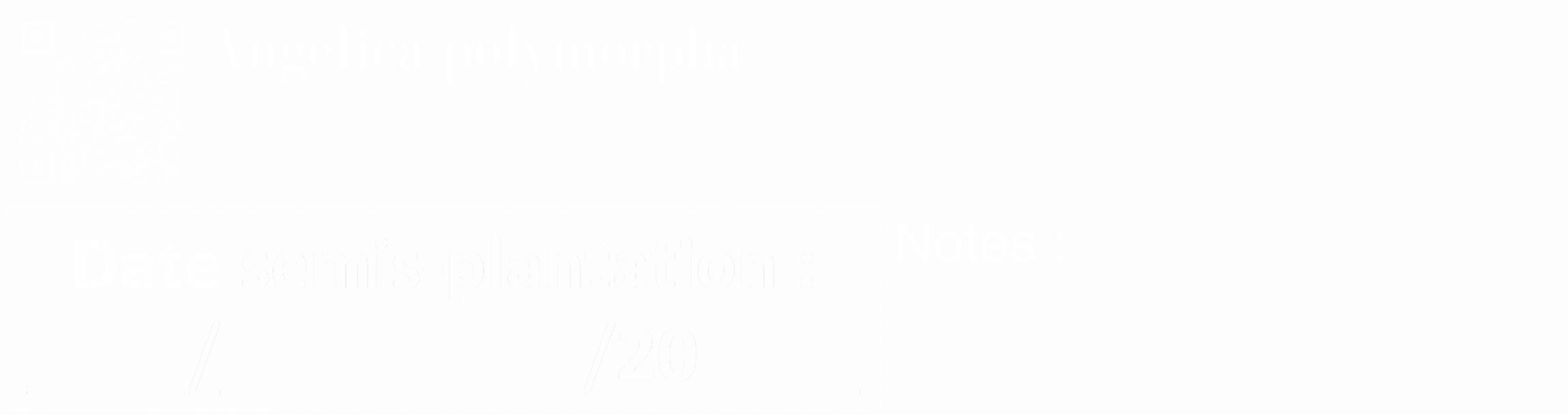 Étiquette de : Angelica polymorpha - format c - style blanche19_basique_basiquebod avec qrcode et comestibilité