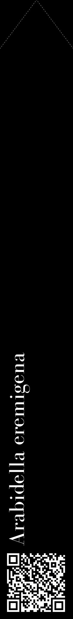 Étiquette de : Arabidella eremigena - format c - style blanche59_simplebod avec qrcode et comestibilité