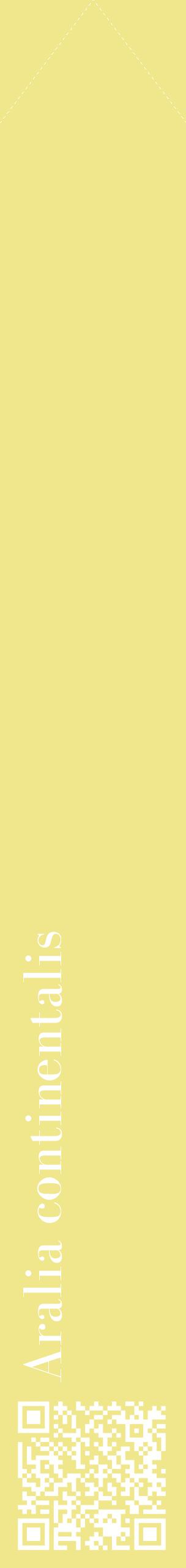 Étiquette de : Aralia continentalis - format c - style blanche20_simplebod avec qrcode et comestibilité