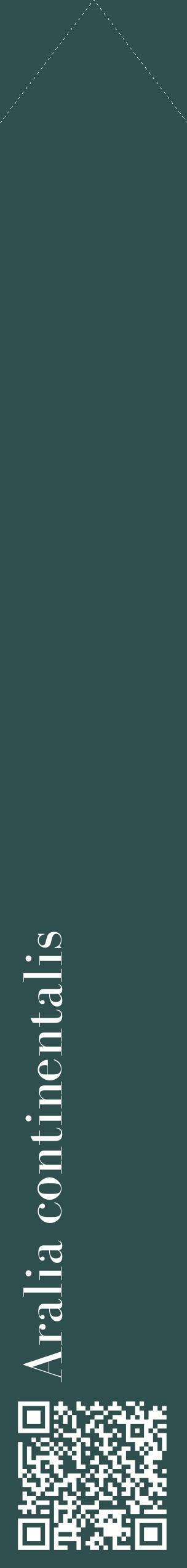 Étiquette de : Aralia continentalis - format c - style blanche58_simplebod avec qrcode et comestibilité