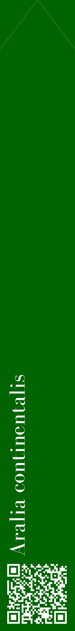 Étiquette de : Aralia continentalis - format c - style blanche8_simplebod avec qrcode et comestibilité