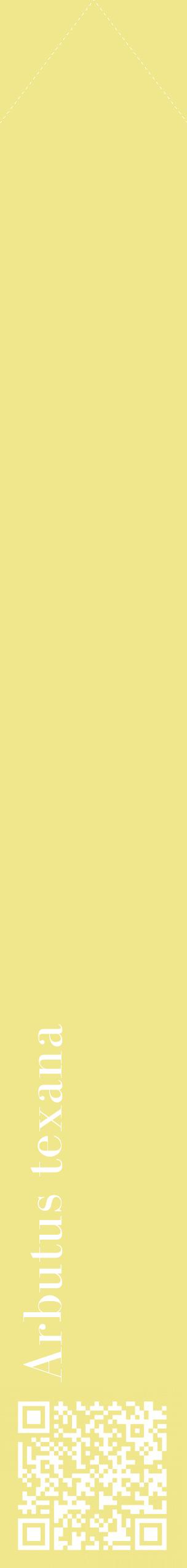 Étiquette de : Arbutus texana - format c - style blanche20_simplebod avec qrcode et comestibilité
