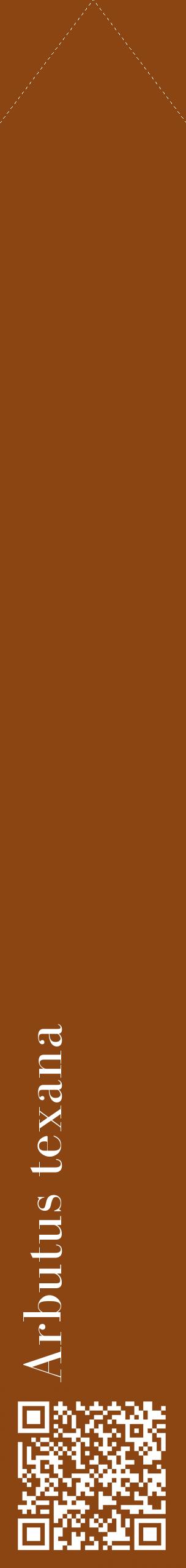 Étiquette de : Arbutus texana - format c - style blanche30_simplebod avec qrcode et comestibilité