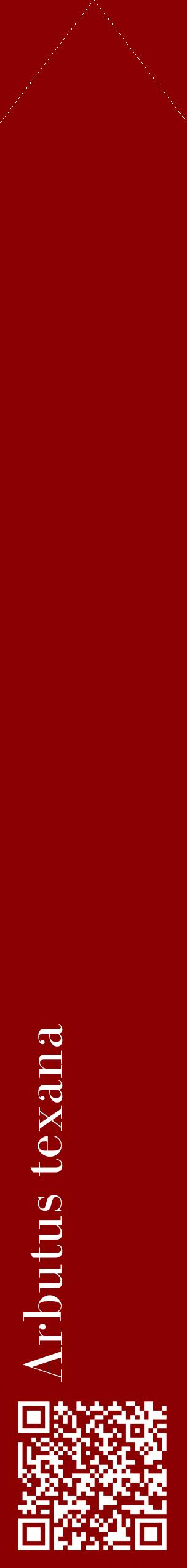 Étiquette de : Arbutus texana - format c - style blanche34_simplebod avec qrcode et comestibilité