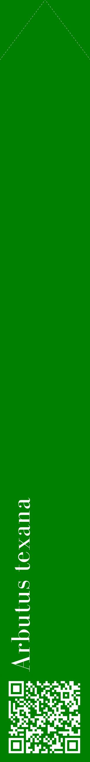 Étiquette de : Arbutus texana - format c - style blanche9_simplebod avec qrcode et comestibilité