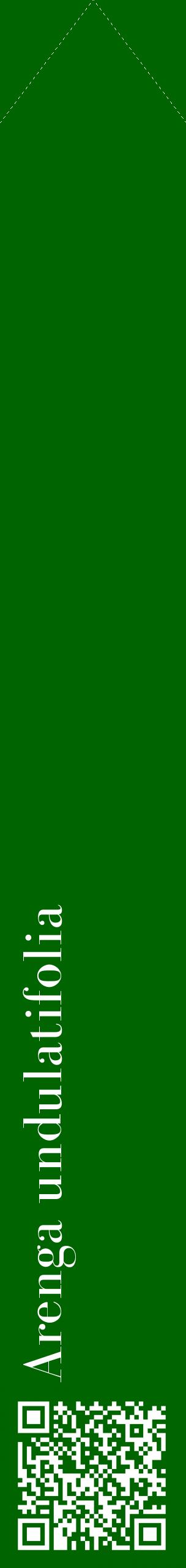 Étiquette de : Arenga undulatifolia - format c - style blanche8_simplebod avec qrcode et comestibilité