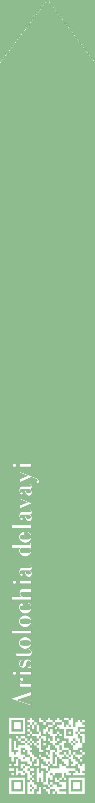 Étiquette de : Aristolochia delavayi - format c - style blanche13_simplebod avec qrcode et comestibilité
