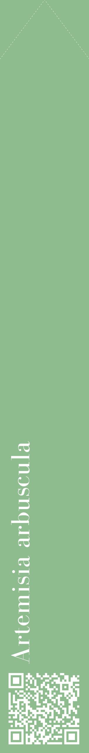 Étiquette de : Artemisia arbuscula - format c - style blanche13_simplebod avec qrcode et comestibilité