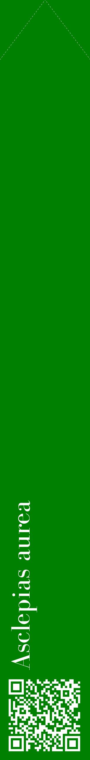 Étiquette de : Asclepias aurea - format c - style blanche9_simplebod avec qrcode et comestibilité