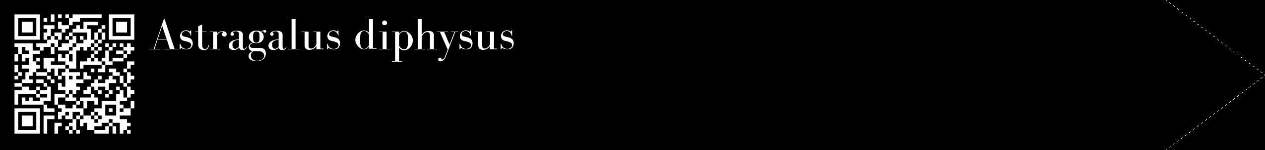 Étiquette de : Astragalus diphysus - format c - style blanche59_simple_simplebod avec qrcode et comestibilité