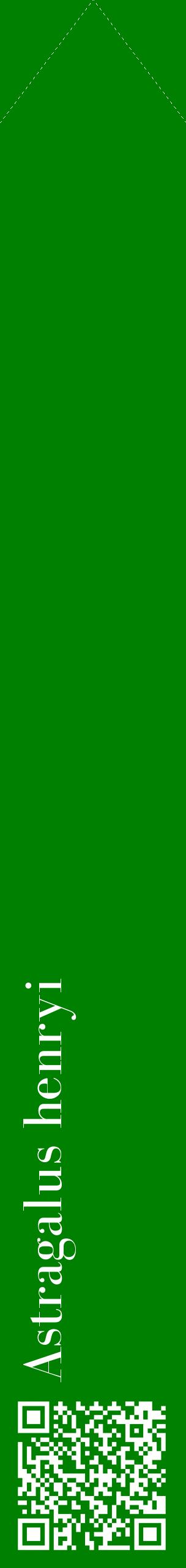 Étiquette de : Astragalus henryi - format c - style blanche9_simplebod avec qrcode et comestibilité