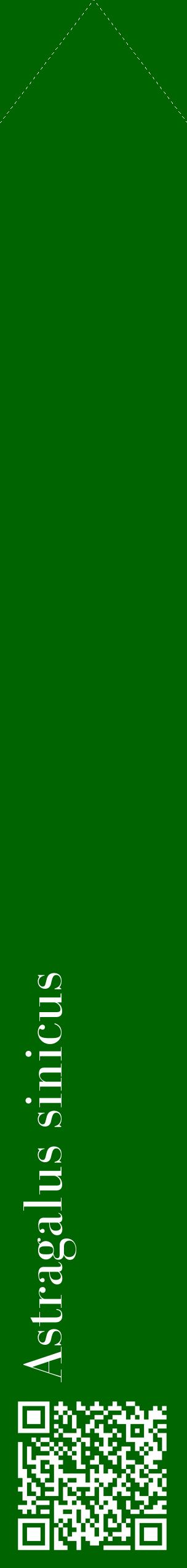 Étiquette de : Astragalus sinicus - format c - style blanche8_simplebod avec qrcode et comestibilité