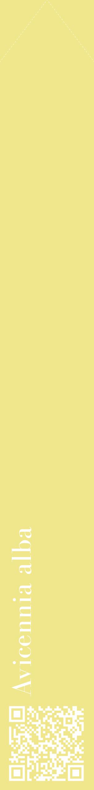 Étiquette de : Avicennia alba - format c - style blanche20_simplebod avec qrcode et comestibilité