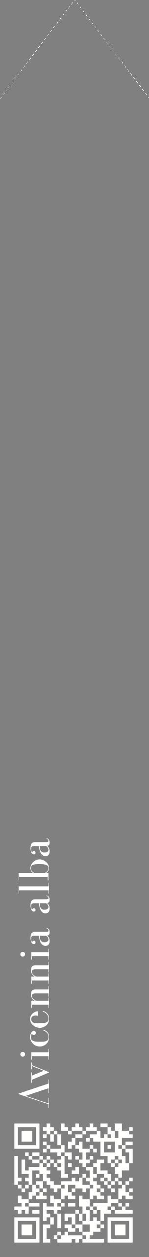 Étiquette de : Avicennia alba - format c - style blanche57_simplebod avec qrcode et comestibilité