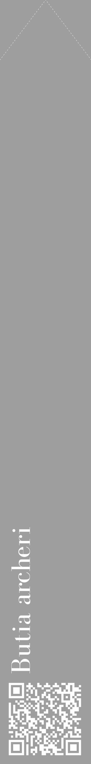 Étiquette de : Butia archeri - format c - style blanche42_simple_simplebod avec qrcode et comestibilité - position verticale
