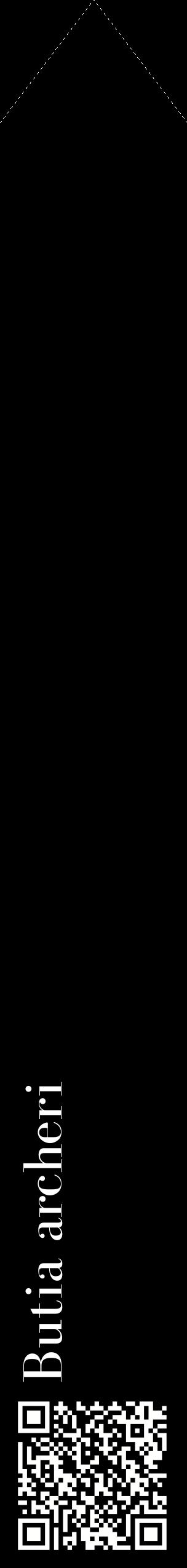 Étiquette de : Butia archeri - format c - style blanche59_simplebod avec qrcode et comestibilité