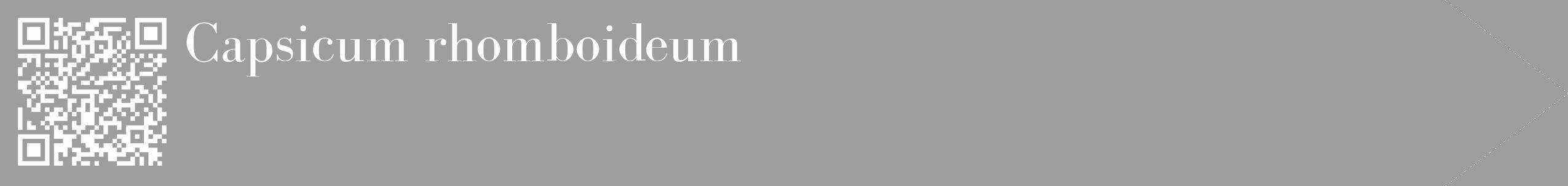 Étiquette de : Capsicum rhomboideum - format c - style blanche23_simple_simplebod avec qrcode et comestibilité