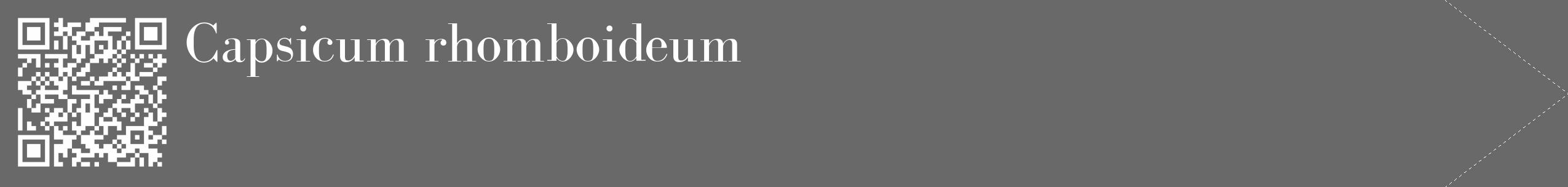 Étiquette de : Capsicum rhomboideum - format c - style blanche51_simple_simplebod avec qrcode et comestibilité