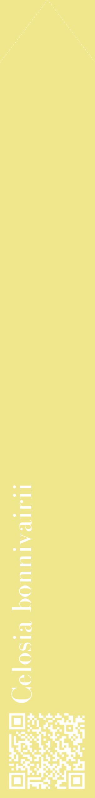 Étiquette de : Celosia bonnivairii - format c - style blanche20_simplebod avec qrcode et comestibilité