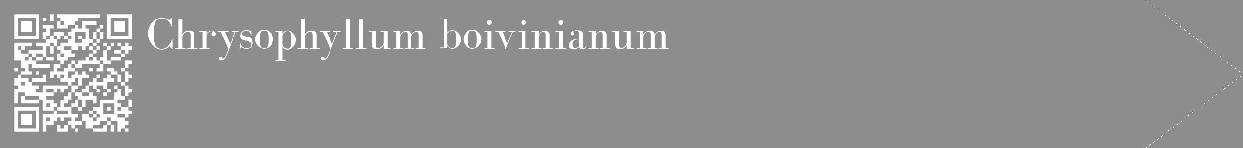 Étiquette de : Chrysophyllum boivinianum - format c - style blanche2_simple_simplebod avec qrcode et comestibilité