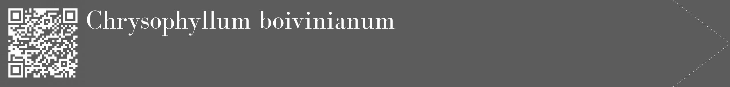 Étiquette de : Chrysophyllum boivinianum - format c - style blanche49_simple_simplebod avec qrcode et comestibilité