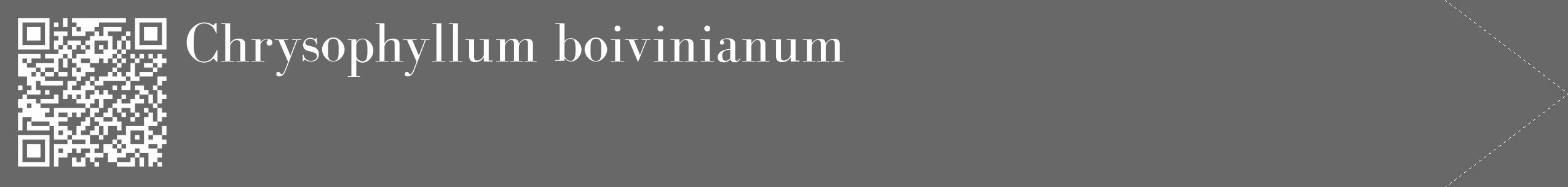 Étiquette de : Chrysophyllum boivinianum - format c - style blanche6_simple_simplebod avec qrcode et comestibilité